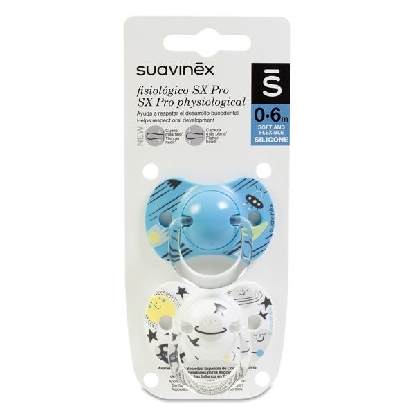 CHUPETE SILICONA FISIOLOGICO SUAVINEX 0 - 6 MESES 2 UNIDADES