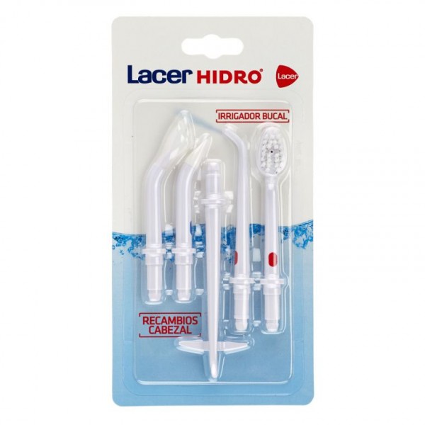 IRRIGADOR BUCAL ELECTRICO RECAMBIOS LACER HIDRO 1 UNIDAD 5 CABEZALES