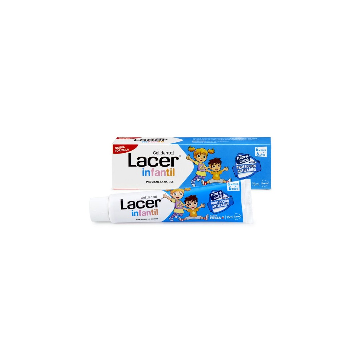 LACER INFANTIL GEL DENTAL 1 TUBO 75 ml SABOR FRESA