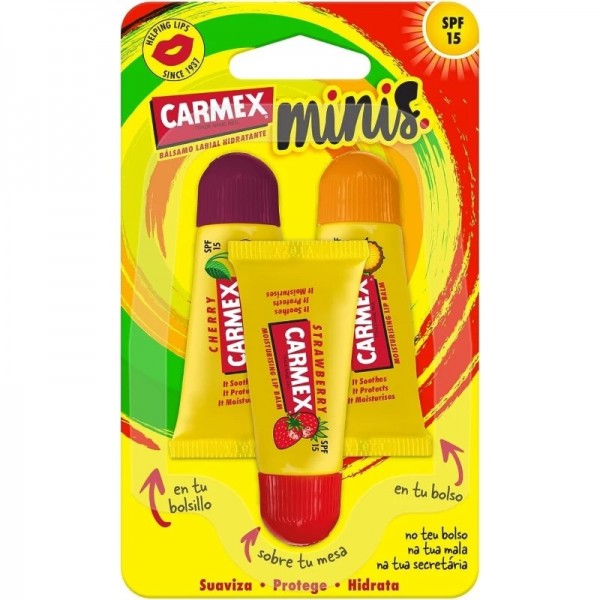 CARMEX MINIS BALSAMO LABIAL SPF 15 3 MINITUBOS 5 g