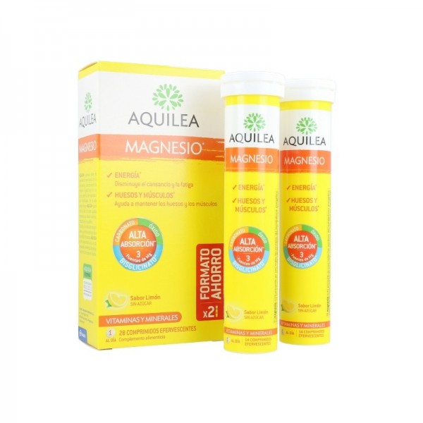 AQUILEA MAGNESIO 375 mg 28 COMPRIMIDOS EFERVESCENTES SABOR LIMON