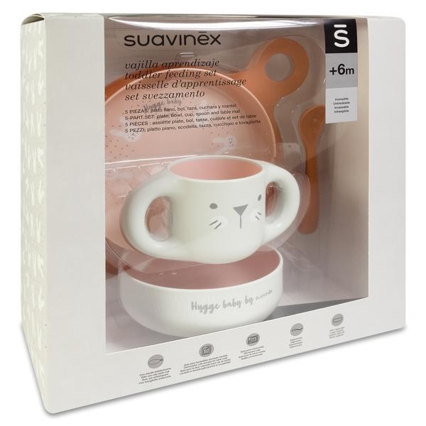 VAJILLA INFANTIL SUAVINEX NIÑA +6 MESES 1 UNIDAD