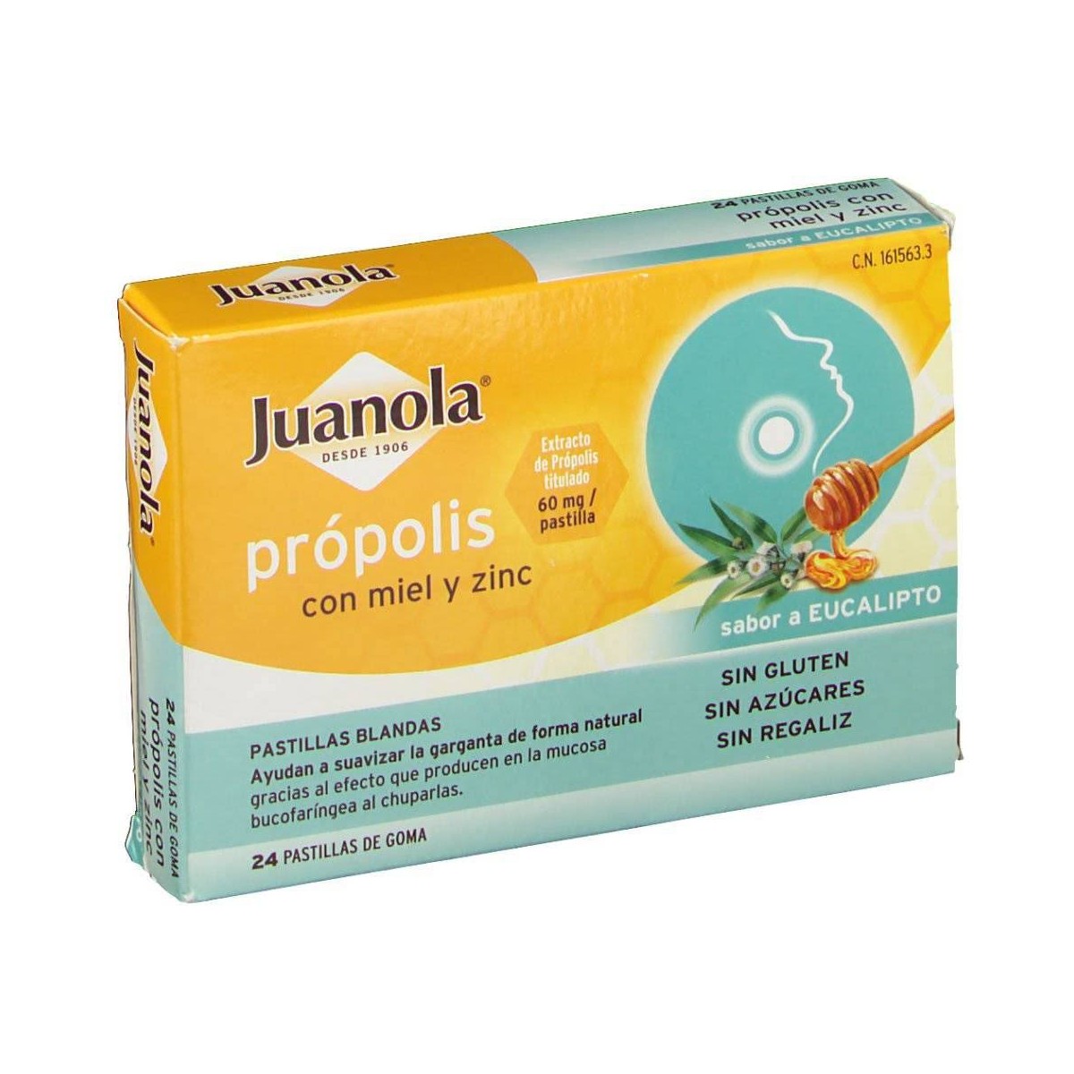 JUANOLA PROPOLIS MIEL Y ZINC 24 PASTILLAS DE...