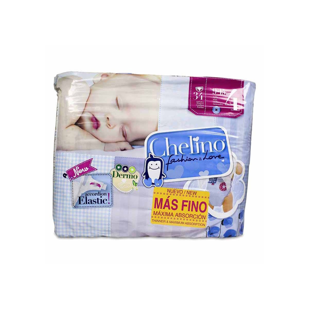 PAÑAL INFANTIL CHELINO TALLA 4 9 - 15 kg 36...