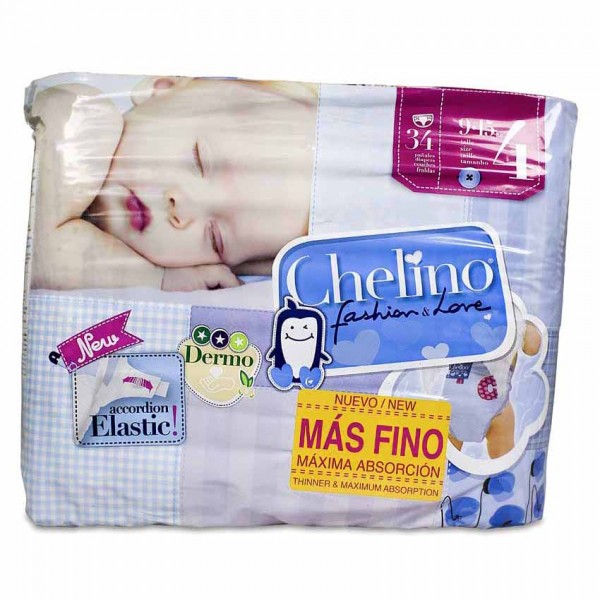 PAÑAL INFANTIL CHELINO TALLA 4 9 - 15 kg 36 PAÑALES