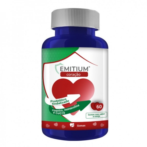 EMITIUM CORAZON 60 CARAMELOS DE GOMA SABOR CEREZA