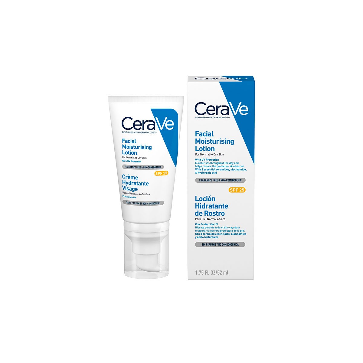 CERAVE LOCION HIDRATANTE DE ROSTRO SPF 25 1...