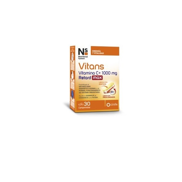 NS VITANS VITAMINA C+ 1000 mg RETARD MAX 30 COMPRIMIDOS