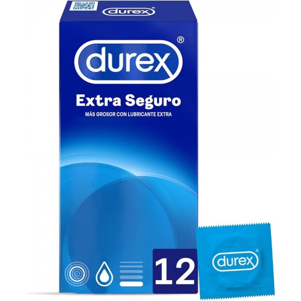 DUREX EXTRA SEGURO PRESERVATIVOS 12 UNIDADES