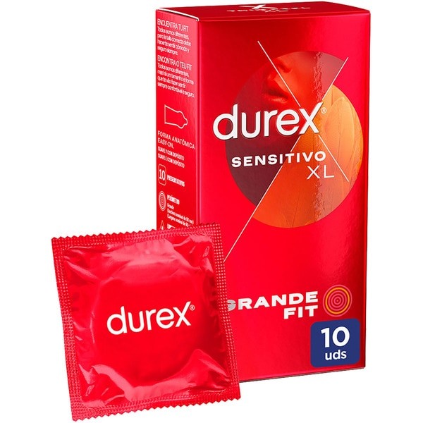 DUREX SENSITIVO XL PRESERVATIVOS 10 UNIDADES