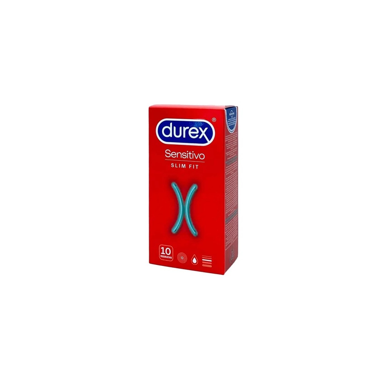 DUREX SENSITIVO SLIM FIT PRESERVATIVOS 10 UNIDADES