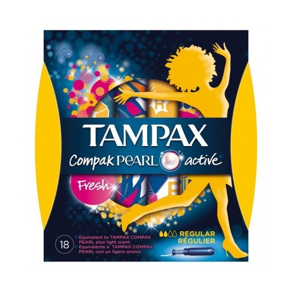 TAMPAX COMPAK PEARL TAMPON 100%ALGODON 16 UNIDADES REGULAR
