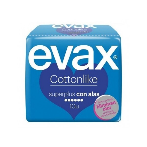COMPRESAS HIGIENICAS FEMENINAS EVAX COTTONLIKE SUPERPLUS 10 COMPRESAS