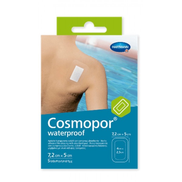 COSMOPOR WATERPROOF APOSITO ADHESIVO 5 UNIDADES 7,2 cm x 5 cm