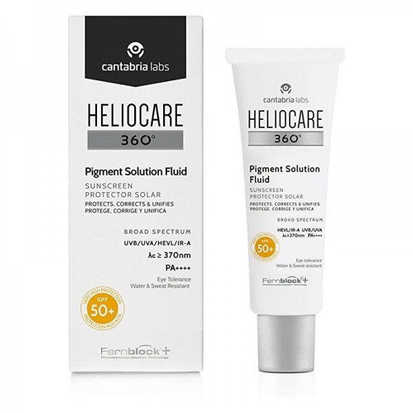 HELIOCARE 360º PIGMENT SOLUTION FLUID PROTECTOR SOLAR PROTEGE CORRIGE Y UNIFICA SPF50+ 1 ENVASE 50 ml