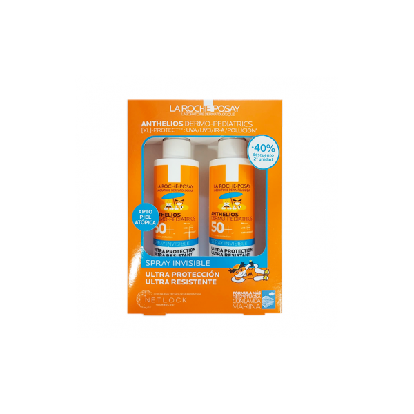DUPLO ANTHELIOS DERMO PEDRIATRICS SPRAY 50+ 200 ML X 2