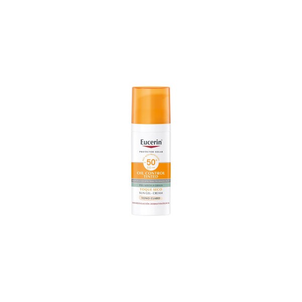 EUCERIN SUN PROTECTION SPF 50+ OIL CONTROL TINTED 1 TUBO 50 ml COLOR CLARO