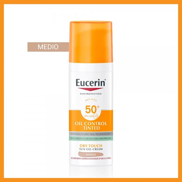 EUCERIN SUN PROTECTION SPF 50+ PIGMENT CONTROL TINTED 1 ENVASE 50 ml COLOR CLARO