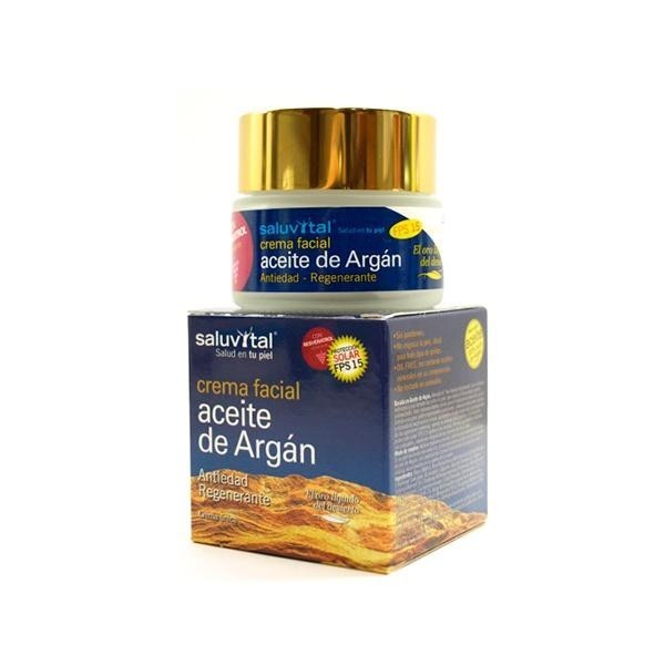 SALUVITAL CREMA FACIAL ACEITE DE ARGAN 1 TARRO 50 ml