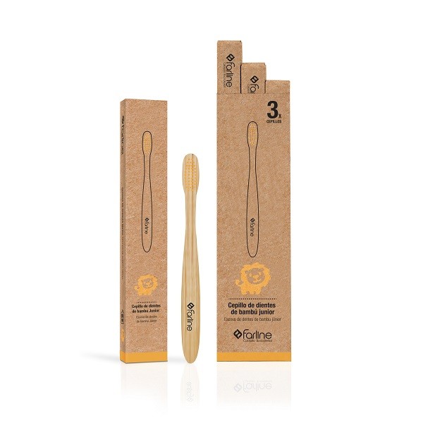 FARLINE CEPILLO BAMBU JUNIOR NARANJA 1 UNIDAD