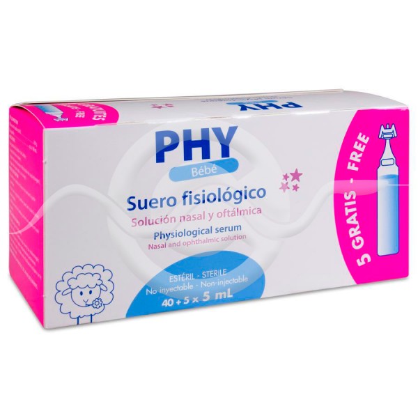 SUERO FISIOLOGICO PHY BEBE MONODOSIS 45 UNIDADES 5 ml