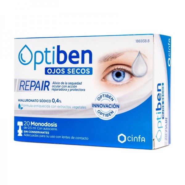 OPTIBEN OJOS SECOS REPAIR 20 MONODOSIS 0,5 ml