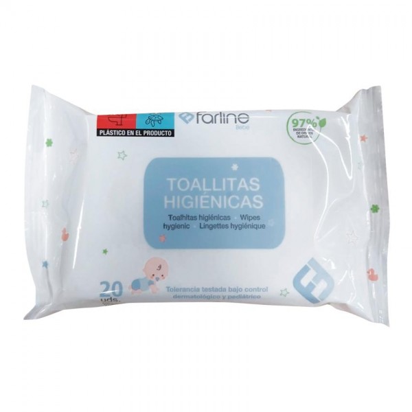 FARLINE BEBE TOALLITAS HIGIENICAS 20 UNIDADES