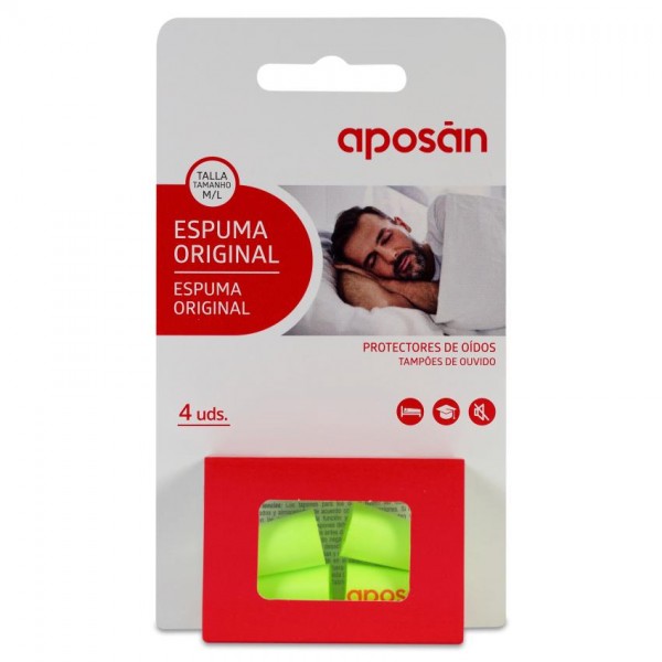 TAPONES OIDOS 4 UNIDADES APOSAN TAPON ESPUMA M/L LIMA