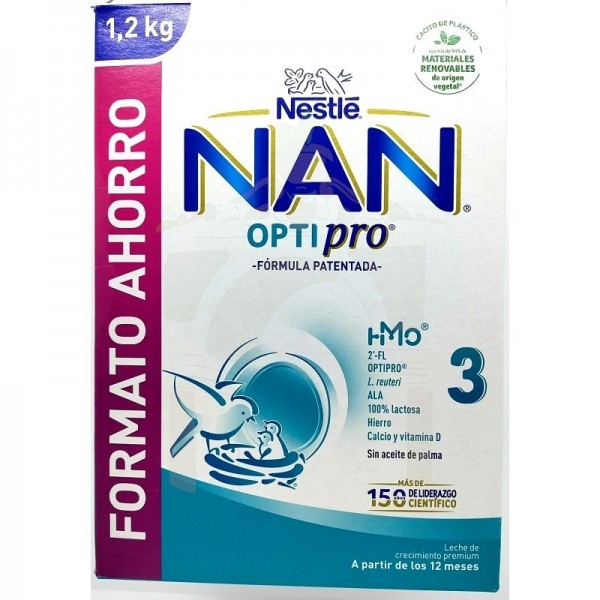 NAN OPTIPRO 3 2 ENVASES 600 g PACK AHORRO