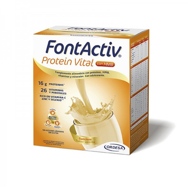 FONTACTIV PROTEIN VITAL 14 SOBRES 30 g SABOR VAINILLA