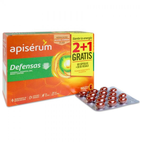 APISERUM DEFENSAS 3 ENVASES 30 CAPSULAS BLANDAS PACK AHORRO 3 MESES