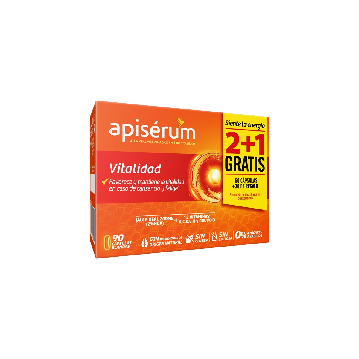 APISERUM VITALIDAD 3 ENVASES 30 CAPSULAS...