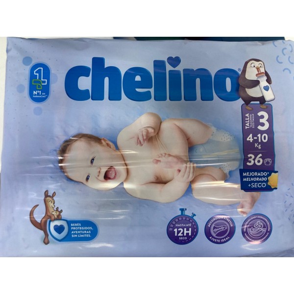 PAÑAL INFANTIL CHELINO TALLA 3 4 - 10 kg 36 PAÑALES