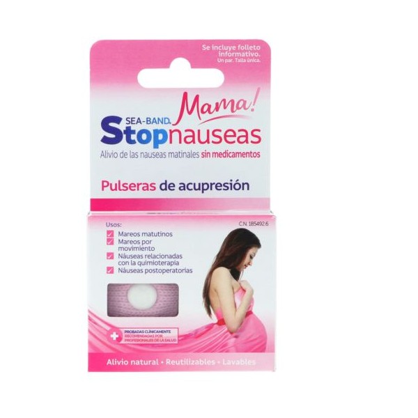 SEA BAND PULSERA ANTIMAREO STOP NAUSEAS MAMA 2 UNIDADES