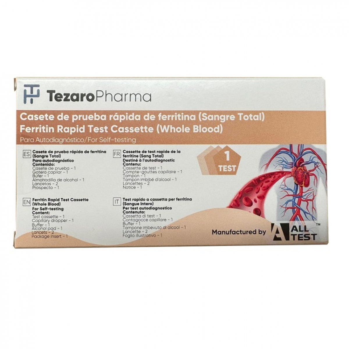TEST TEZARO PHARMA FERRITINA EN SANGRE...