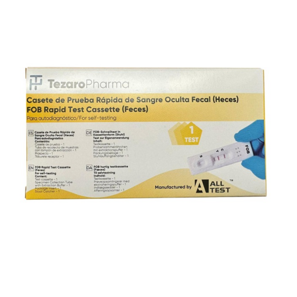 TEST TEZARO PHARMA SANGRE OCULTA EN HECES EN SANGRE DETECCIÓN RAPIDA 1 PRUEBA